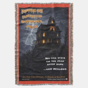 Haunted Squirrel Peak Parody Throw Blanket