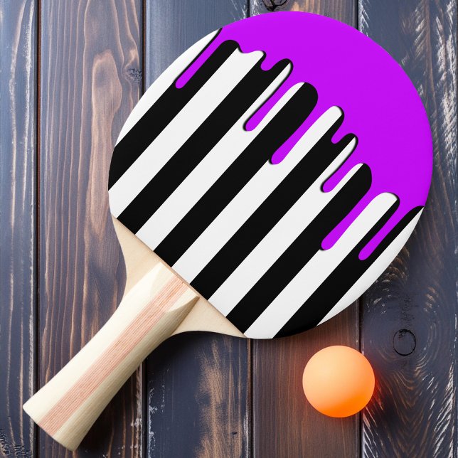 Haunted Striping Purple Drip Ping Pong Paddle (Creator Uploaded)