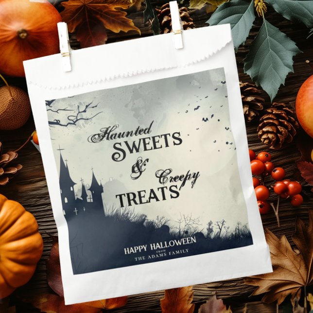 Haunted Sweets & Creepy Treats Happy Halloween  Favor Bag (Creator Uploaded)