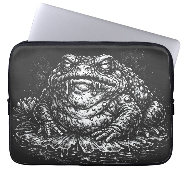 Haunted Toad Sigil by BurnsInHell Laptop Sleeve (Front)