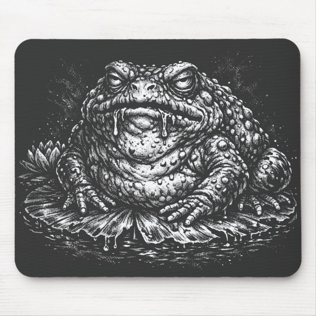 Haunted Toad Sigil by BurnsInHell Mouse Pad (Front)