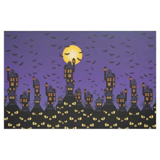 Haunted Town Fabric