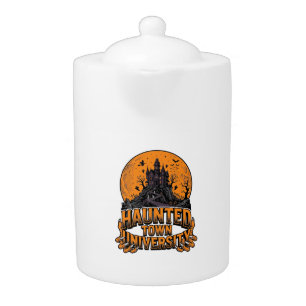 Haunted Town University Vintage Halloween Shirt Teapot