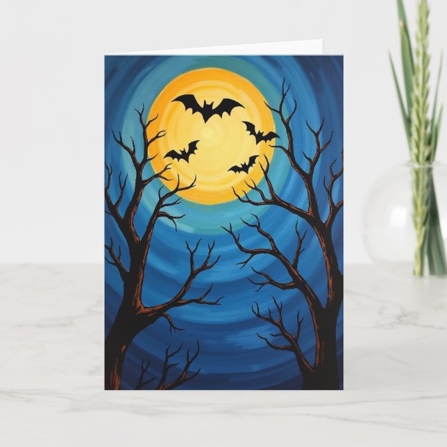 Haunted Tree Silhouettes Card (Front)
