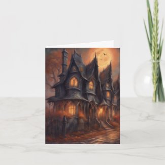 Haunted Victorian House Halloween instant download