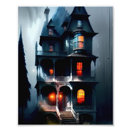 Haunted Victorian Manor Photo Print