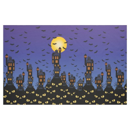 Haunted Village Fabric
