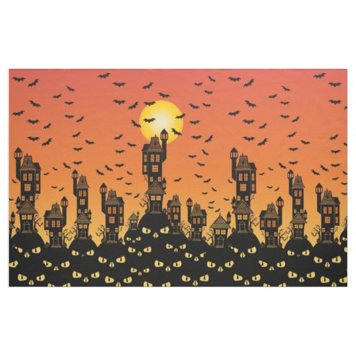 Haunted Village Fabric