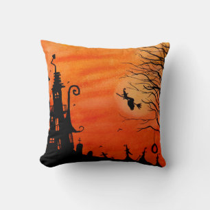 Haunted Witch House Pillow