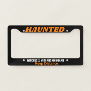 Haunted Witches, Wizard Custom Personalized License Plate Frame