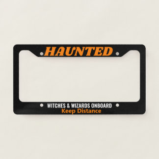 Haunted Witches, Wizard Custom Personalized License Plate Frame
