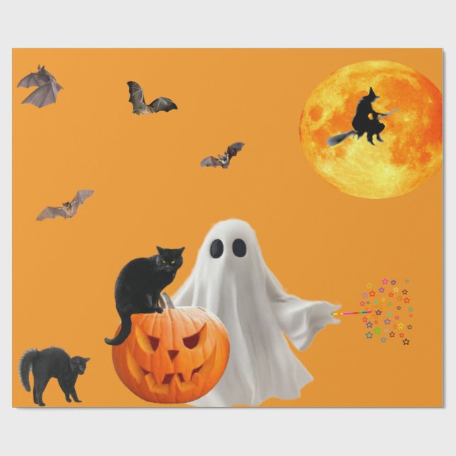 Haunted Wrapping Paper (Flat)