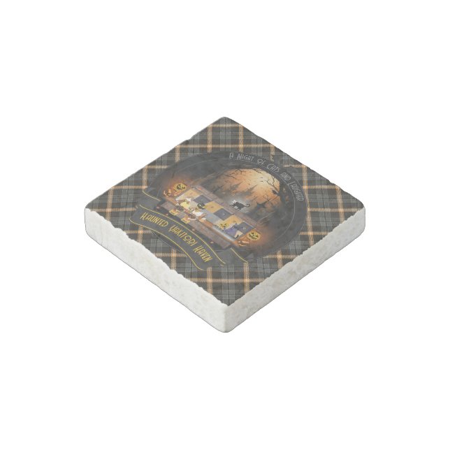 Haunted Yakitori Haven Stone Magnet (Angled)