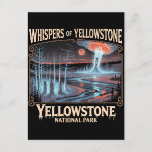 Haunted Yellowstone National Park Gothic Art Holiday Postcard