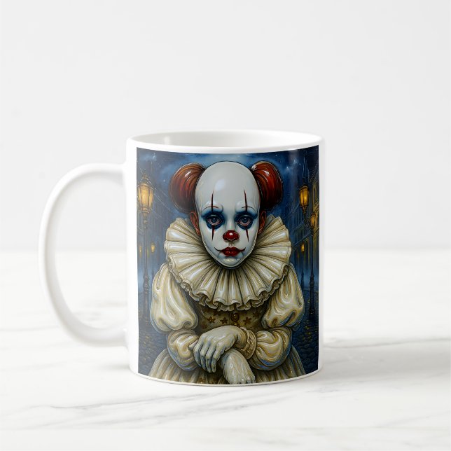 Haunting Clown Coffee Mug (Left)