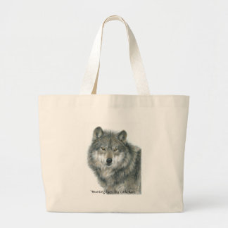 "Haunting Eyes" wolf art Bag