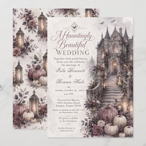 Haunting Gothic Manor Wedding Invitation