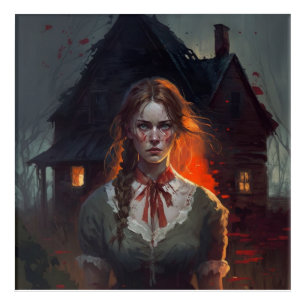 Haunting house acrylic print