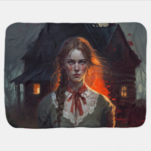 Haunting house baby blanket