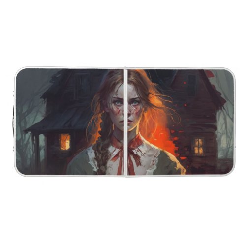 Haunting house beer pong table