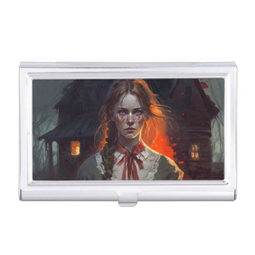 Haunting house business card case