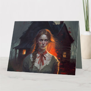 Haunting house card