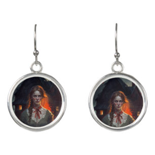 Haunting house earrings