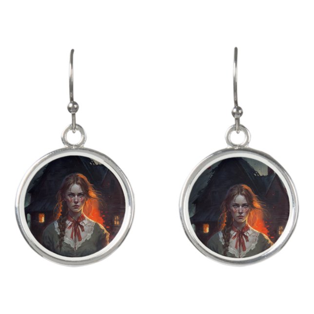 Haunting house earrings (Front)