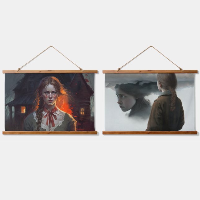 Haunting house hanging tapestry (Double)