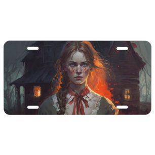 Haunting house license plate