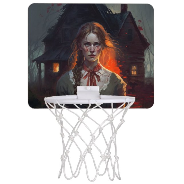 Haunting house mini basketball hoop (Front)