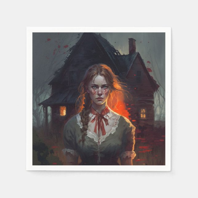 Haunting house napkins (Front)