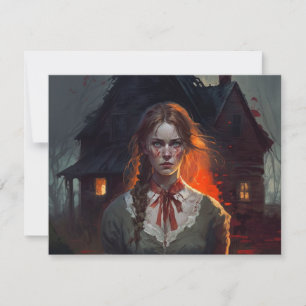 Haunting house note card