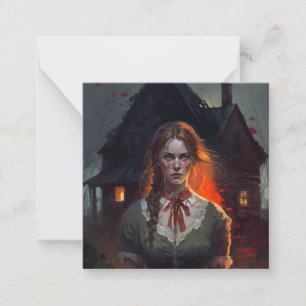 Haunting house note card