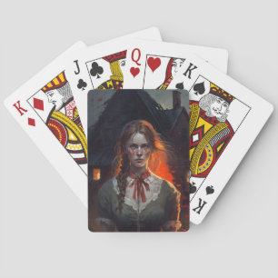 Haunting house poker cards