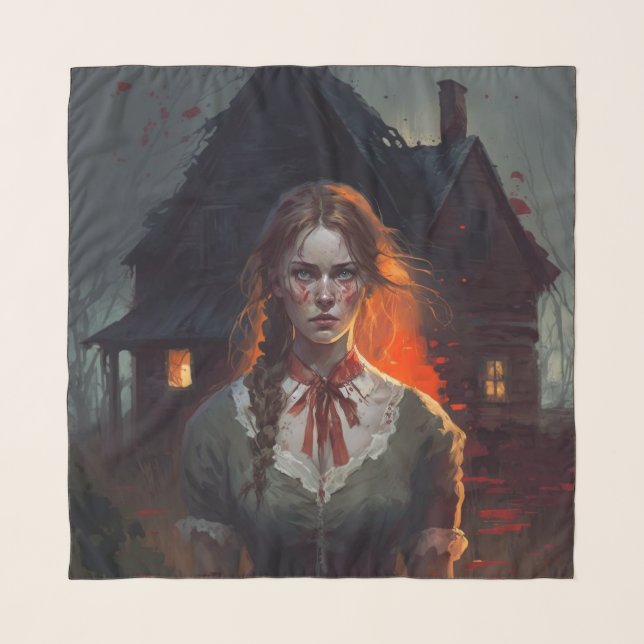 Haunting house scarf (Front)