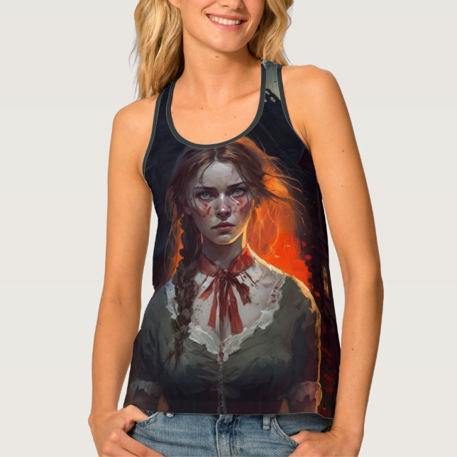 Haunting house tank top (Front)