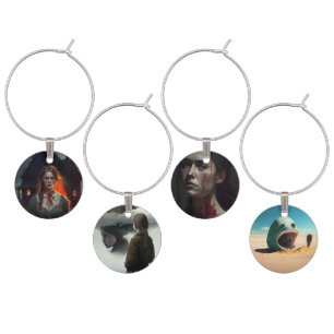 Haunting house wine charm