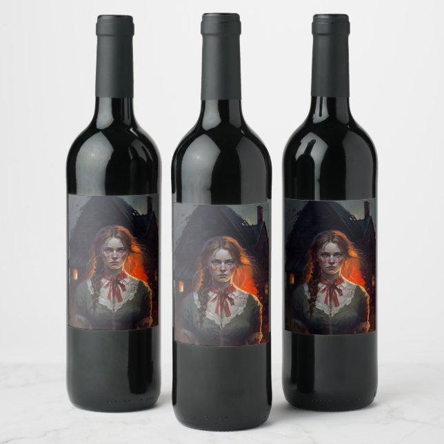 Haunting house wine label (Bottles)