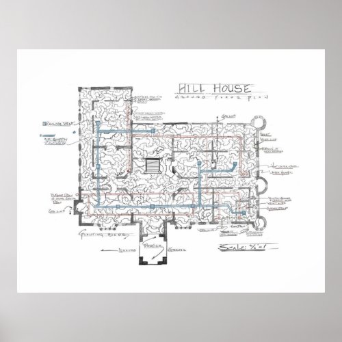 Haunting of Hill House Blueprint Poster