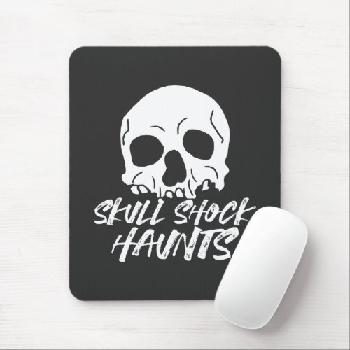 Haunting Shadows Striking Halloween Skull I Mouse Pad