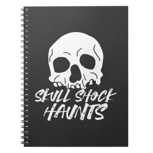 Haunting Shadows Striking Halloween Skull I Notebook