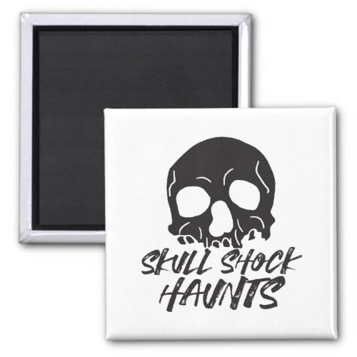 Haunting Shadows Striking Halloween Skull II Magnet