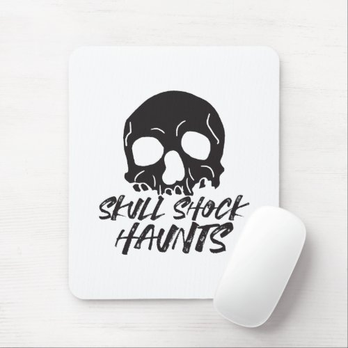 Haunting Shadows Striking Halloween Skull II Mouse Pad