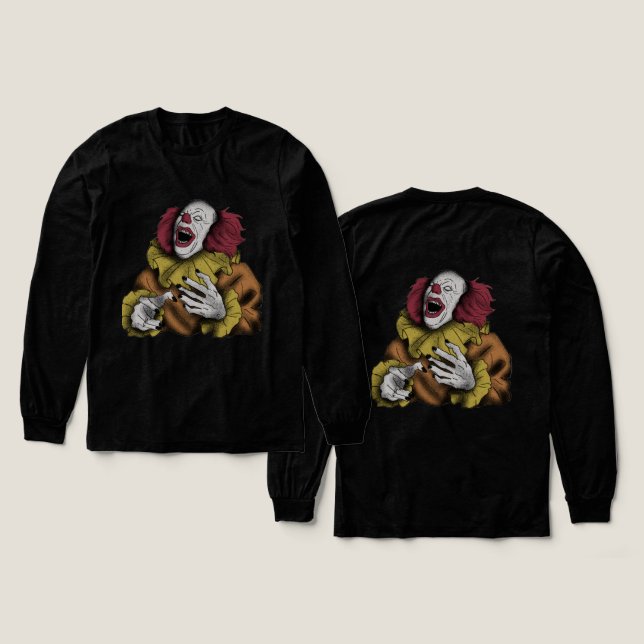 Haunting Vibes Halloween Men’s T-Shirt Tri-Blend Shirt (Design Front & Back)