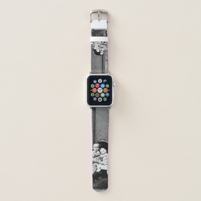 Haunting Vintage Sibling Portrait  Apple Watch Band (Front)