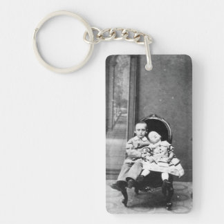 Haunting Vintage Sibling Portrait Keychain