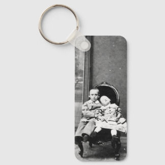Haunting Vintage Sibling Portrait Keychain