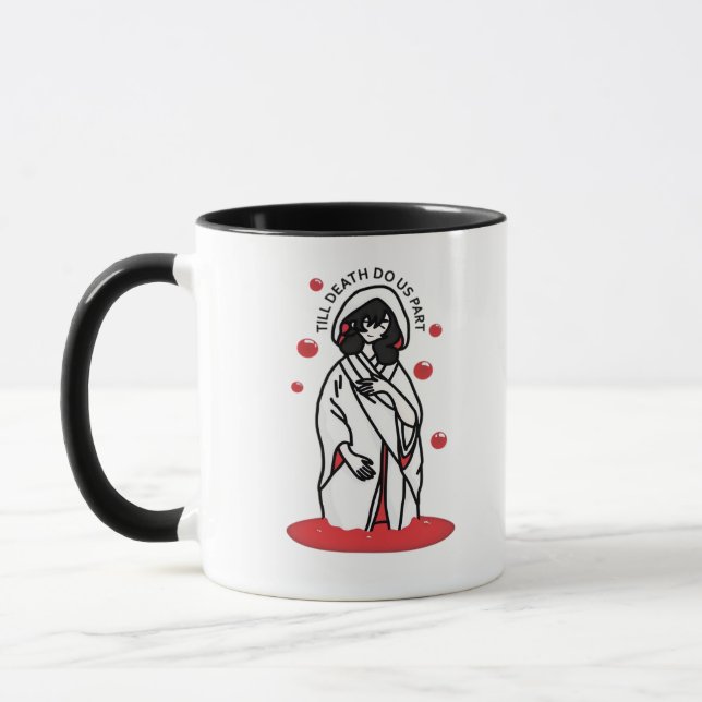 Haunting Wedding Till Death Do Us Part Gothic Desi Mug (Left)