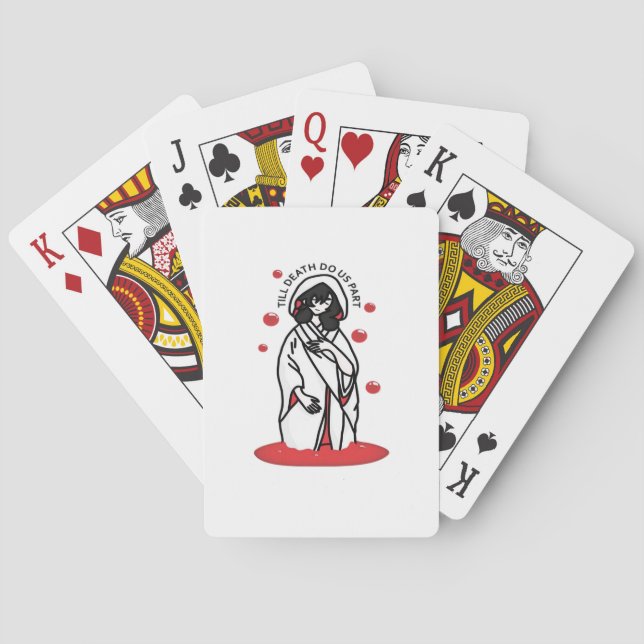 Haunting Wedding Till Death Do Us Part Gothic Desi Poker Cards (Back)
